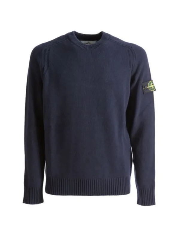Stone Island Wool Jumper Navy sold by Klay UK