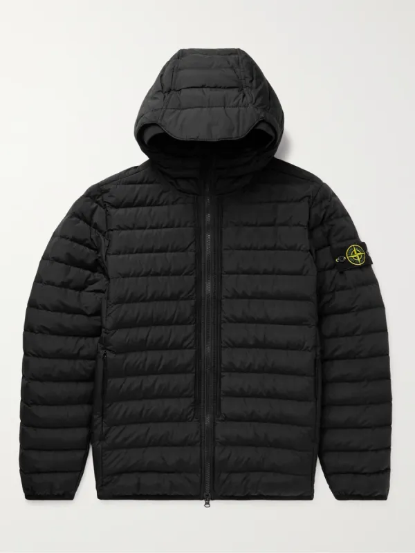 Stone Island Quilted Hooded Jacket Black sold by Klay UK