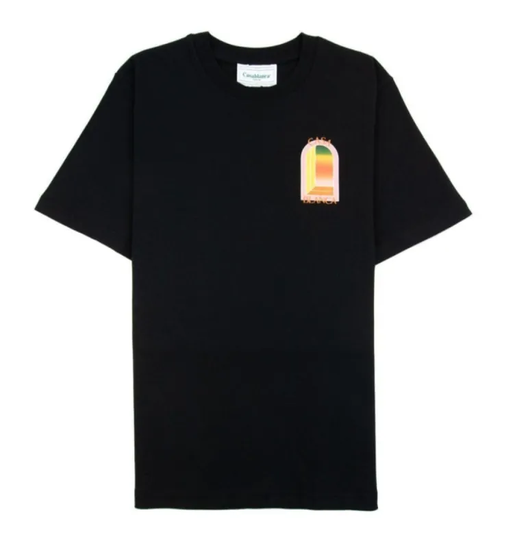 Casablanca Arch Gradient T Shirt Black sold by Klay UK