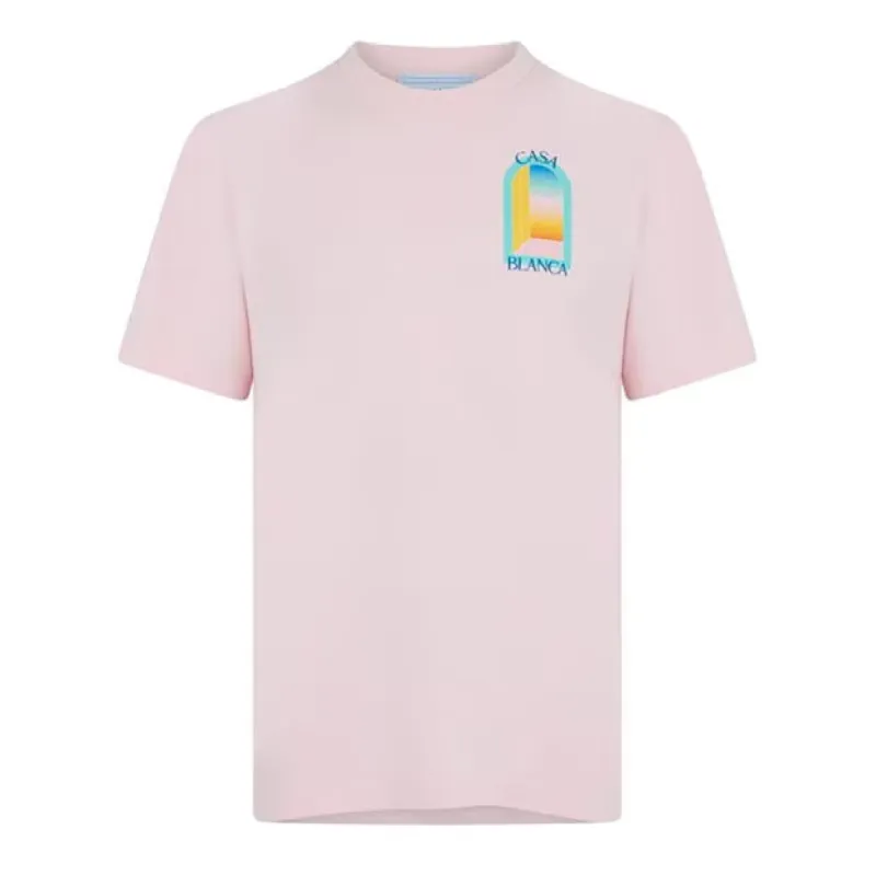 Casablanca Mirror T Shirt White/Pink | Parallel