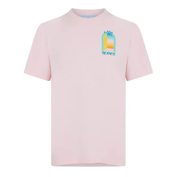 Casablanca New Mirror T Shirt Pink sold by Klay UK