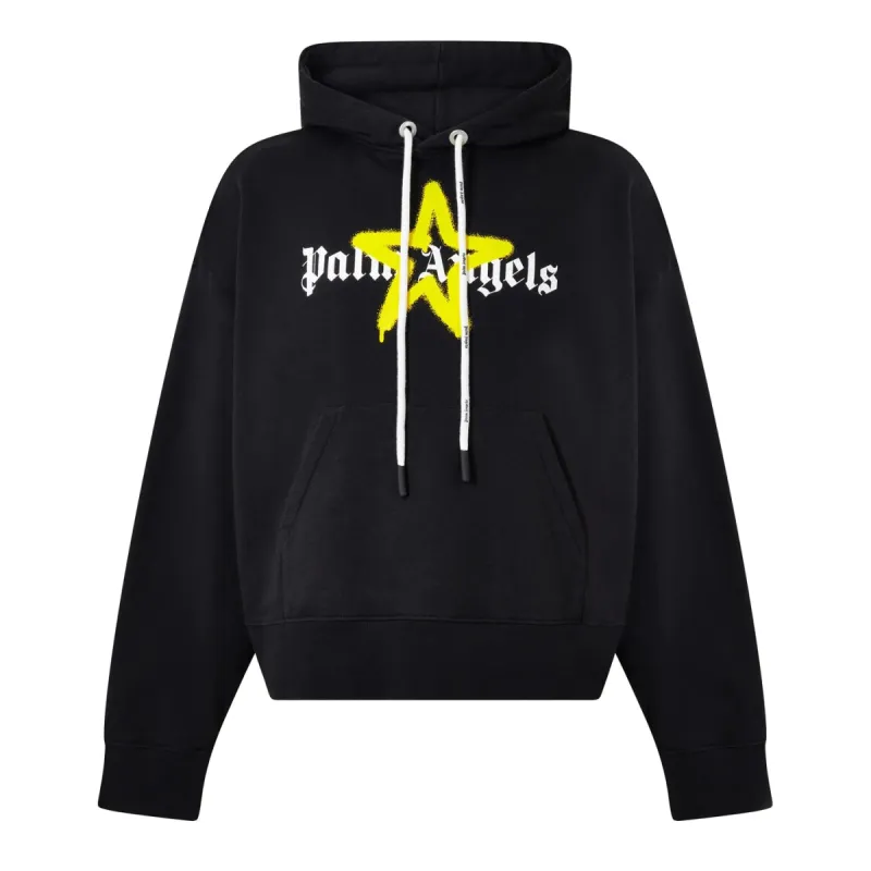 Palm Angels Star Spray Hoodie Black (Oversize Fit) sold by Klay UK