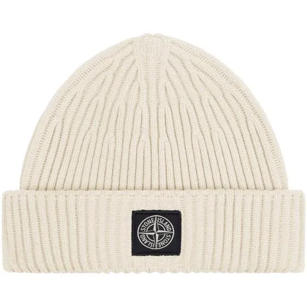 Stone Island Wool Hat Cream sold by Klay UK