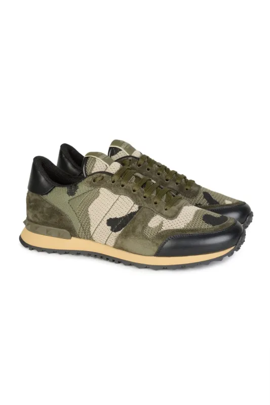 Valentino Mesh Khaki Trainers sold by Klay UK