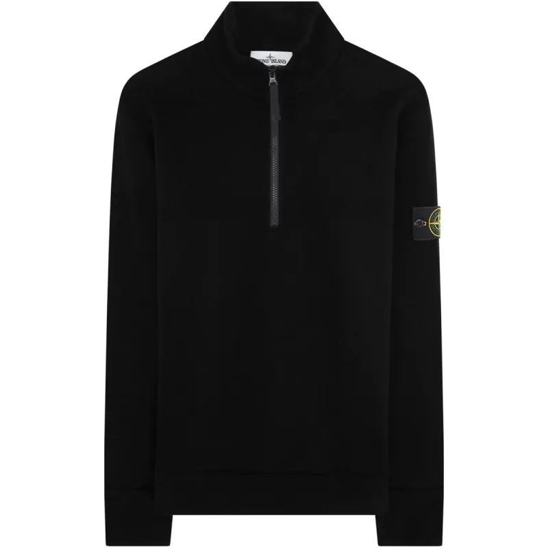 Stone Island Quarter Zip Jumper Black sold by Klay UK
