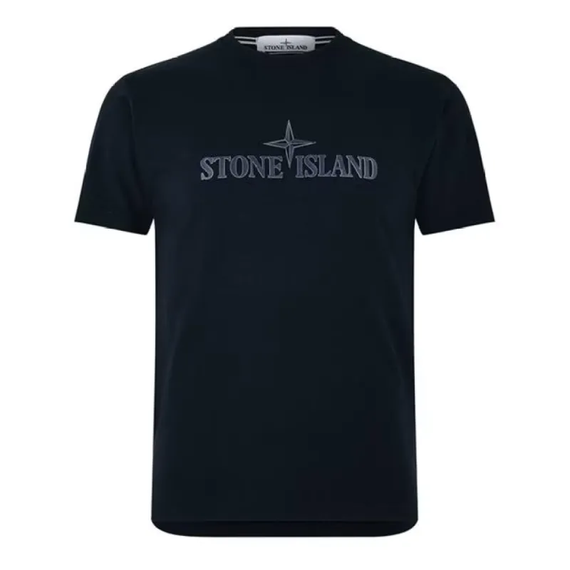 Stone Island Logo T Shirt Navy sold by Klay UK