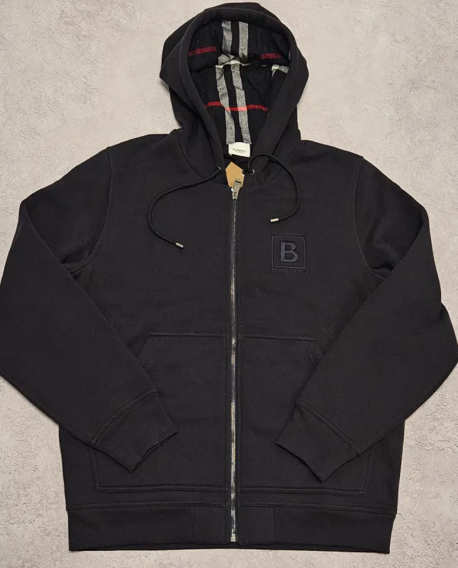 Burberry Check Zip Hoodie Navy sold by Klay UK