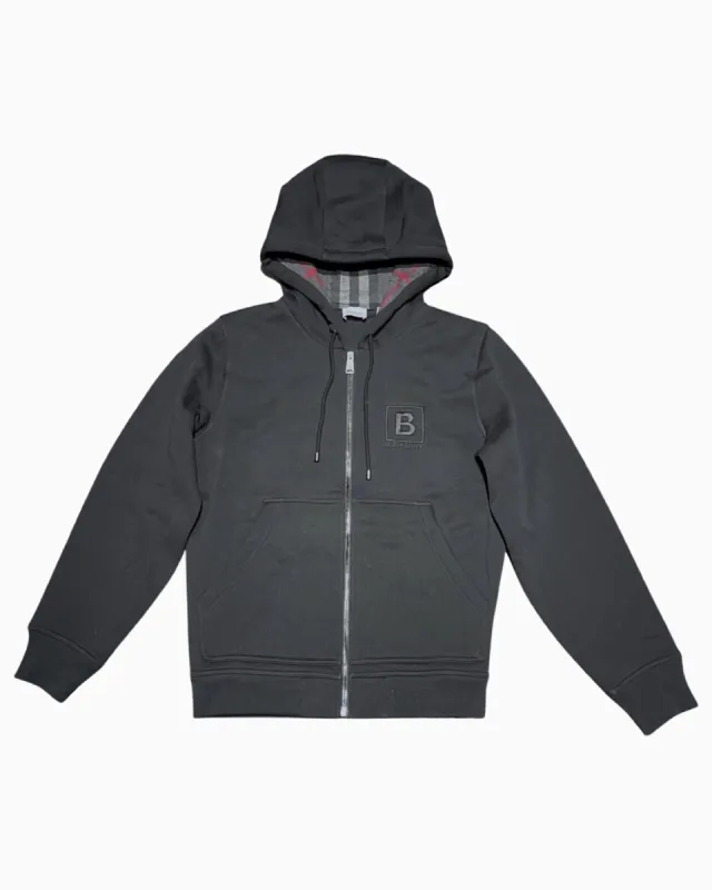 Burberry Check Zip Hoodie Charcoal sold by Klay UK