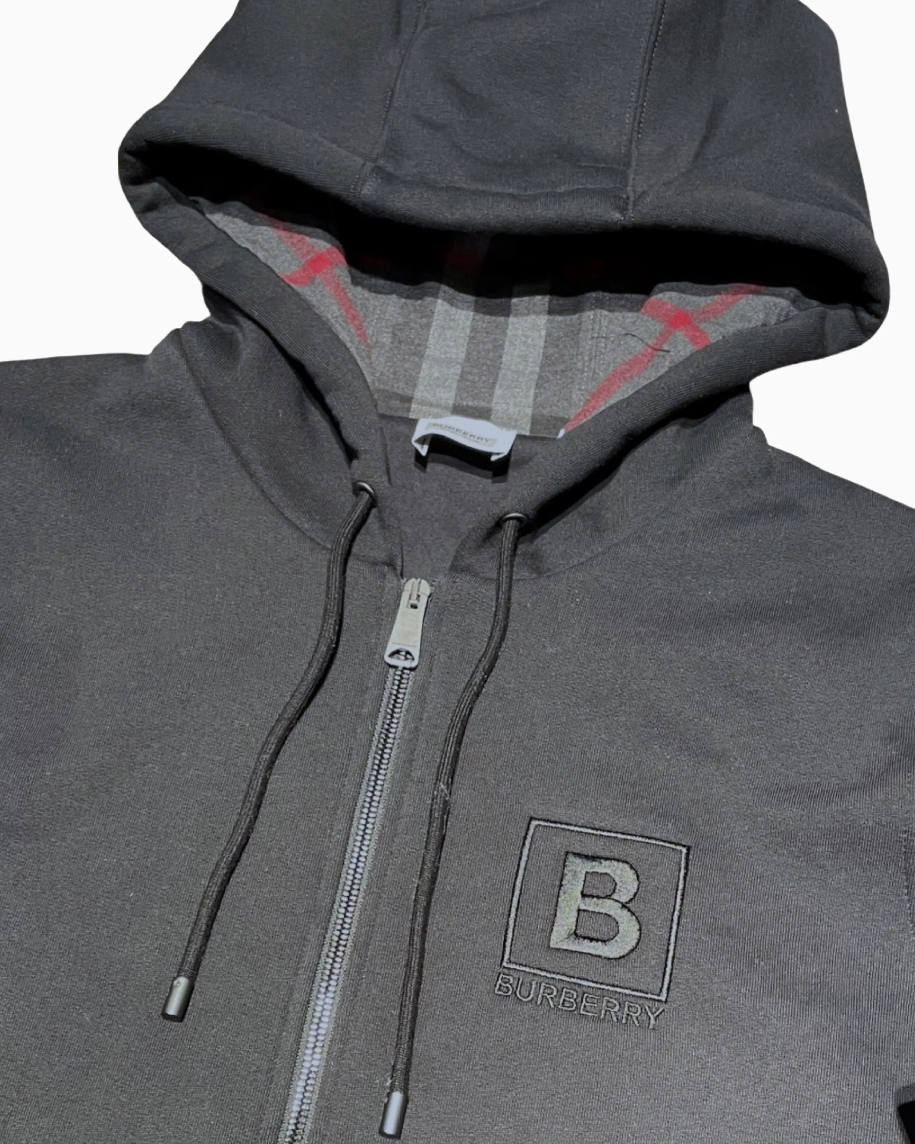 Burberry Check Zip Hoodie Charcoal sold by Klay UK product image thumbnail 2