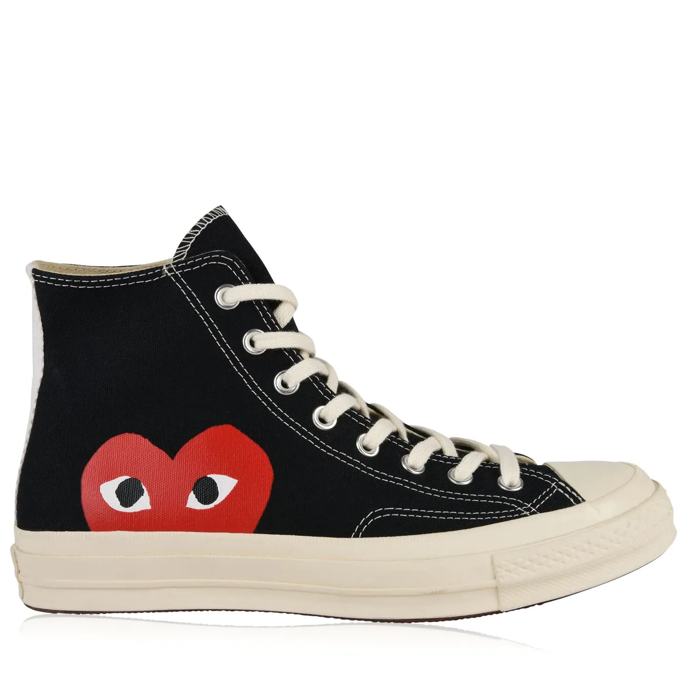 Comme Des Garcons Play High Top Trainers Black sold by Klay UK