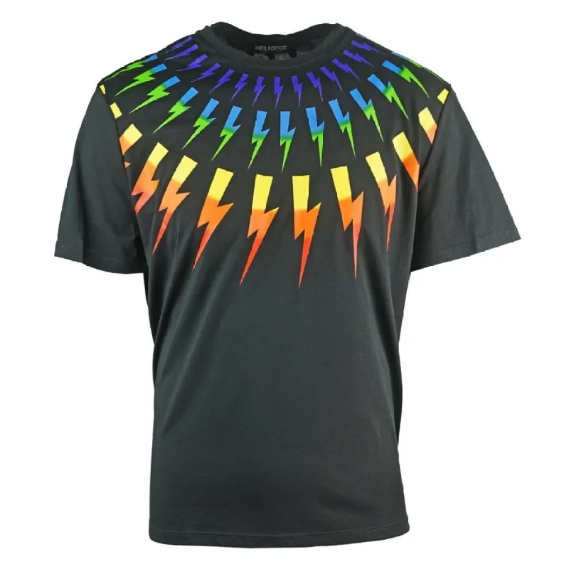 Neil Barrett Multi Lightning T-Shirt Black sold by Klay UK