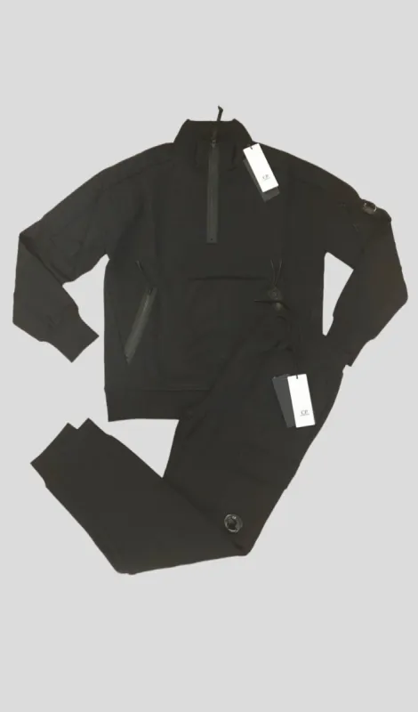CP Company Half Zip Full Tracksuit Black made by C.P. Company