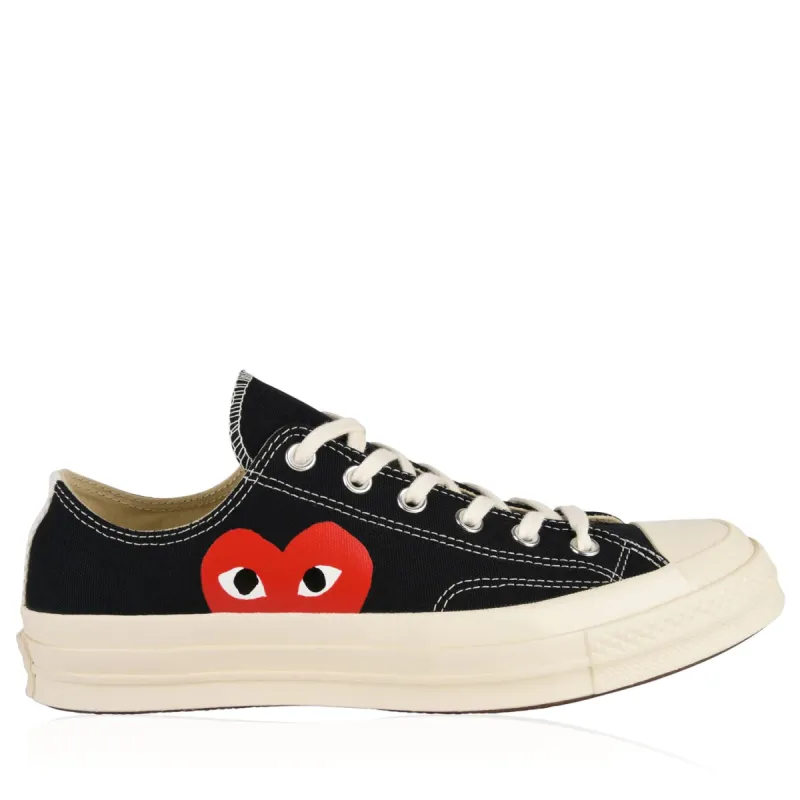 Comme Des Garcons Play Low Top Trainers Black sold by Klay UK