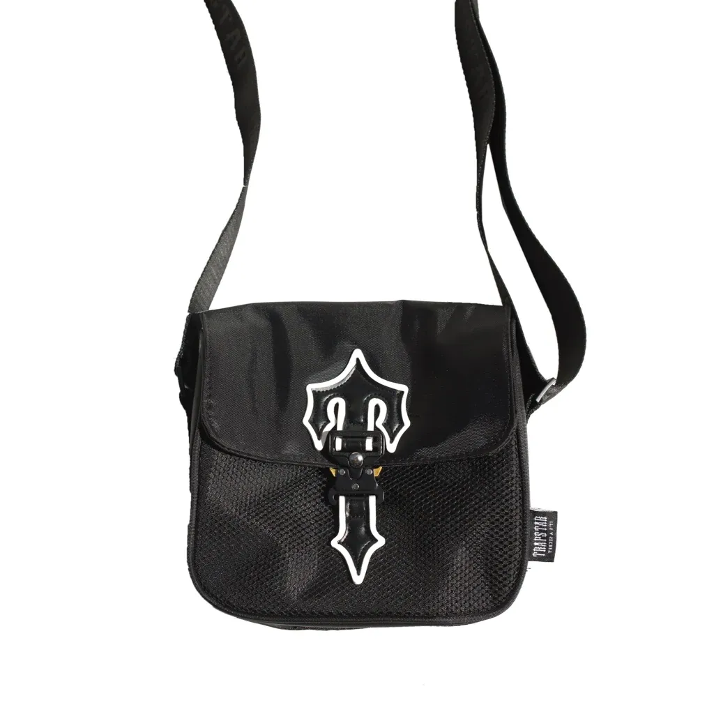 TRAPSTAR ブラック ベスト Trapstars Bag Designer MESSENGER BAG Mens 1.0 BLACK BLUE