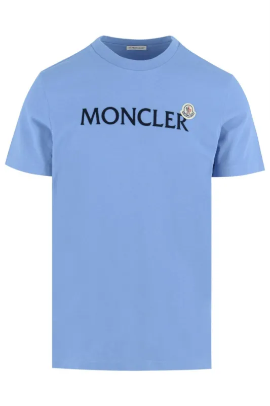 Moncler Logo T-Shirt Mid Blue sold by Klay UK