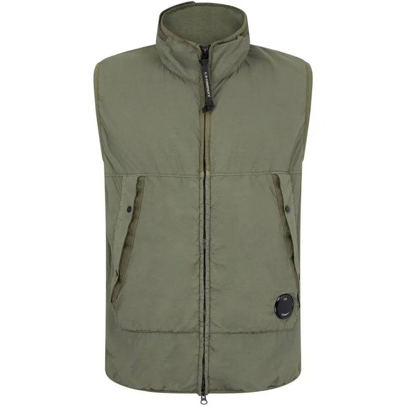 Cp Company Down Lens Gilet Green sold by Klay UK