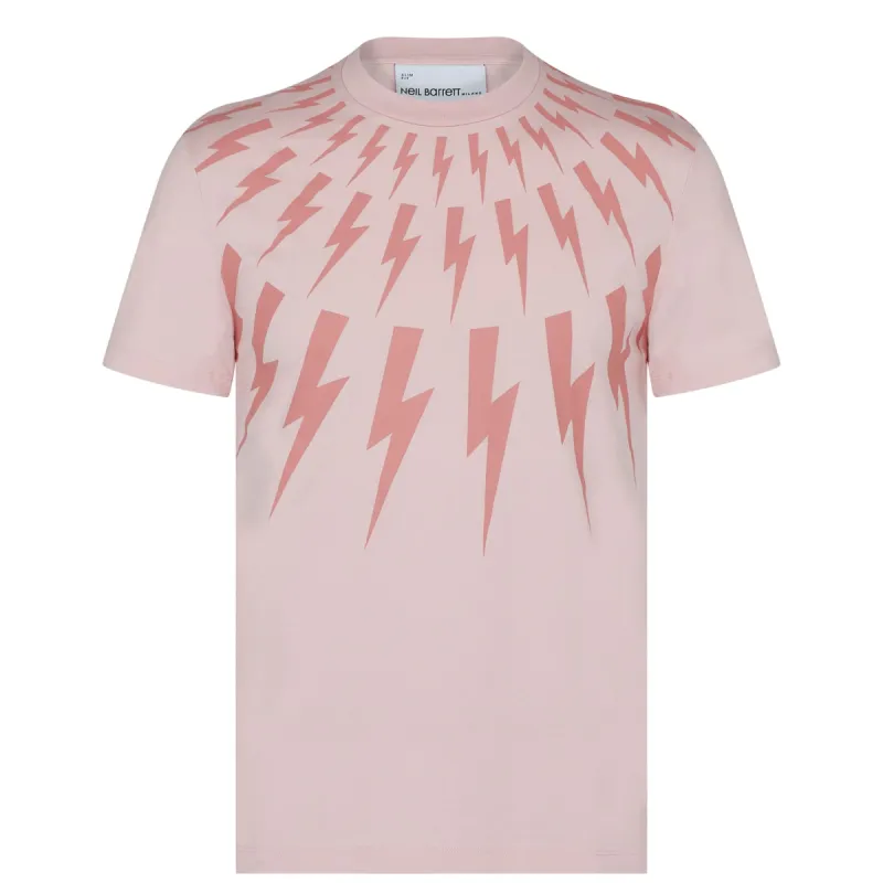 Neil Barrett Classic Lightning T-Shirt Salmon sold by Klay UK