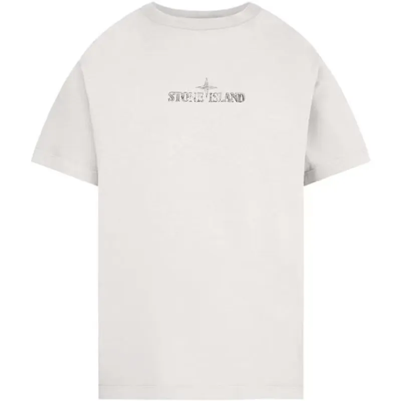 Stone Island SI Logo T Shirt White sold by Klay UK