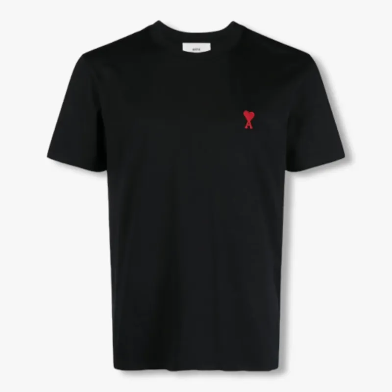Ami Paris Logo T Shirt Black sold by Klay UK