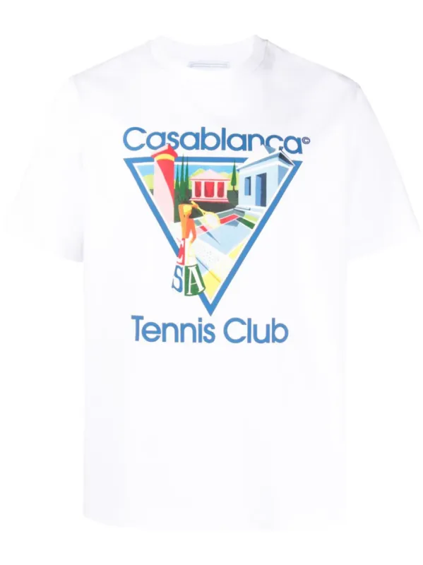 Casablanca Tennis Club La Joueuse T Shirt White sold by Klay UK