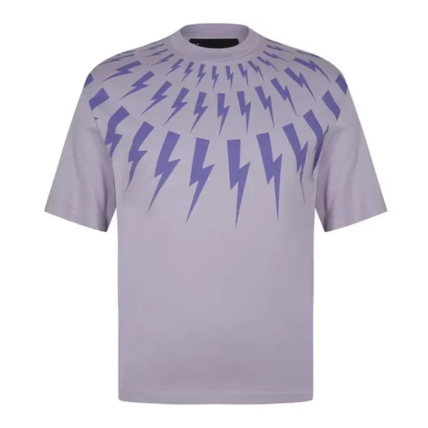 Neil Barrett Classic Lightning T-Shirt Lilac sold by Klay UK