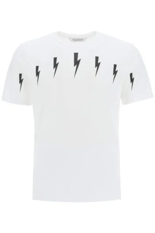 Neil Barrett Lightning T-Shirt White sold by Klay UK