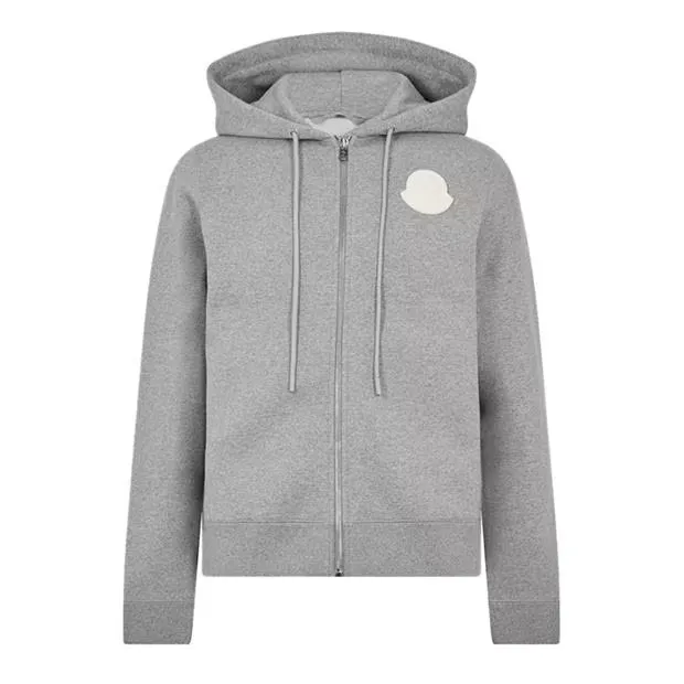 Moncler Logo Zip Hoodie Grey sold by Klay UK