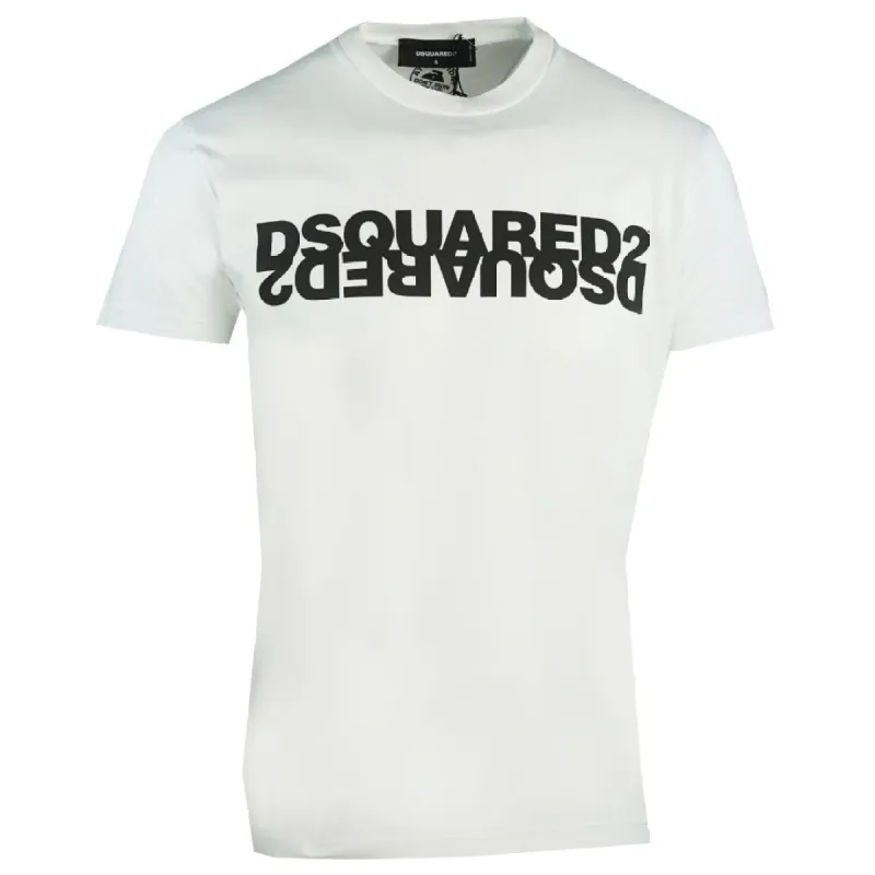 DSquared2 Mirror T-Shirt White/Black sold by Klay UK