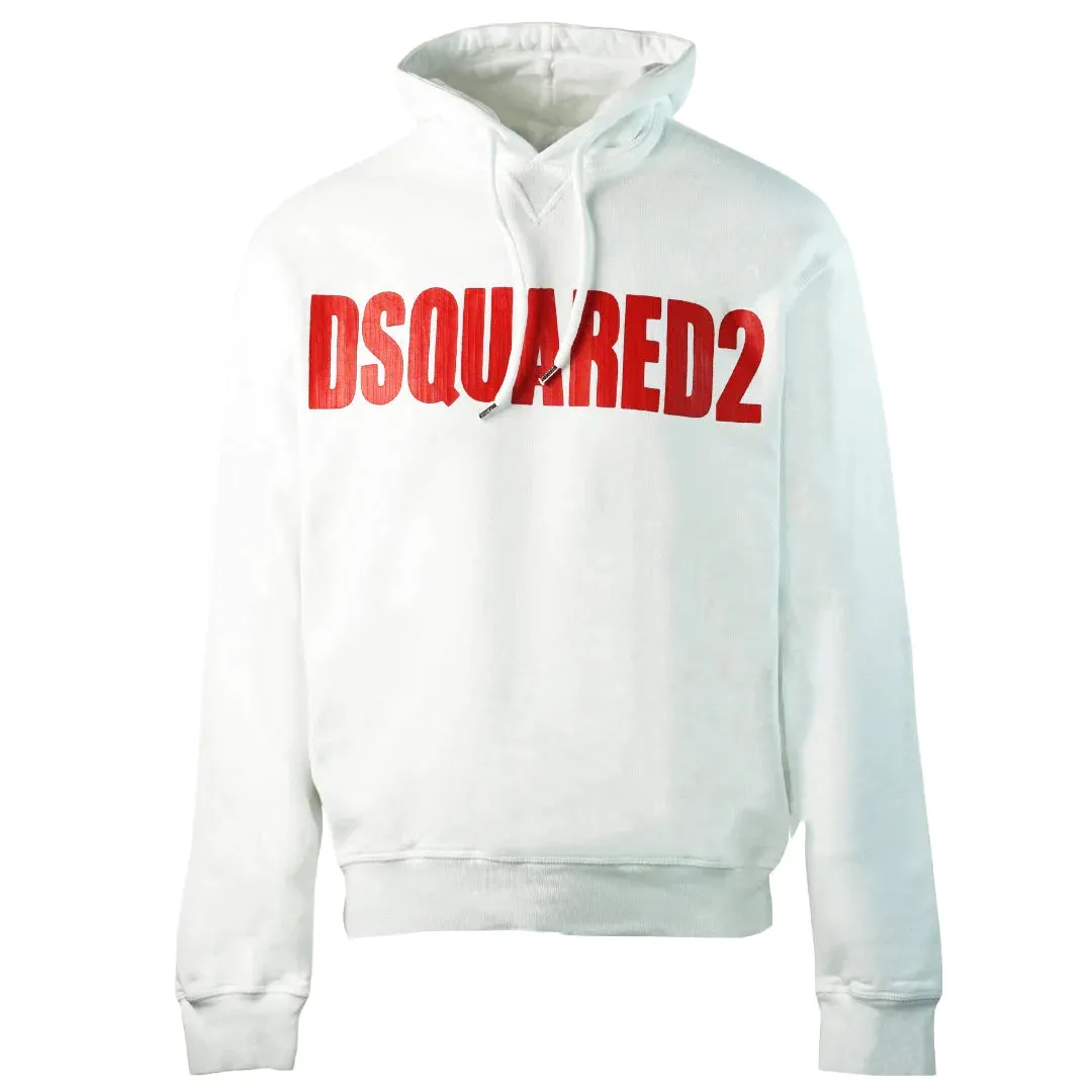 Dsquared Logo Hoodie White sold by Klay UK