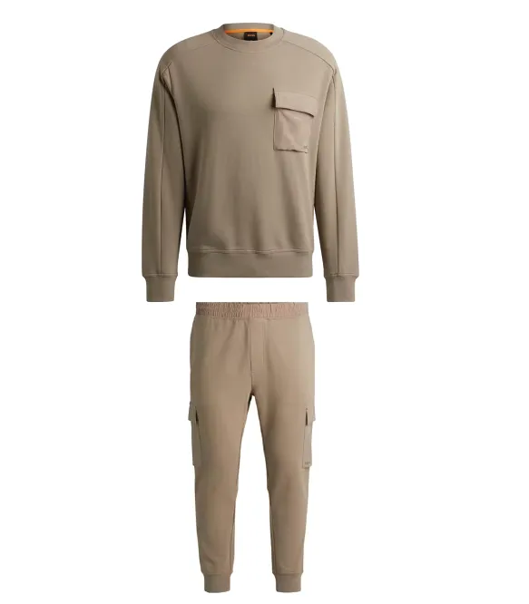 Hugo Boss Logo Cargo Tracksuit Brown sold by Klay UK