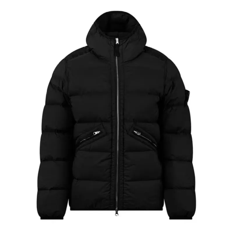 STONE ISLAND Hooded Down Jacket Black sold by Klay UK
