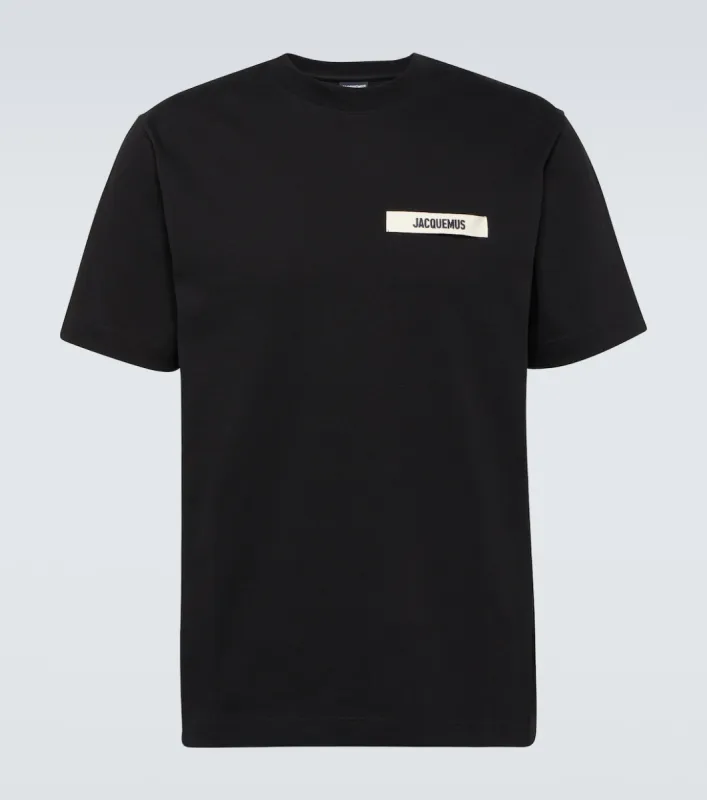 Jacquemus The Gros Grain Logo T Shirt Black sold by Klay UK