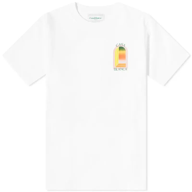Casablanca Arch Gradient T Shirt White sold by Klay UK