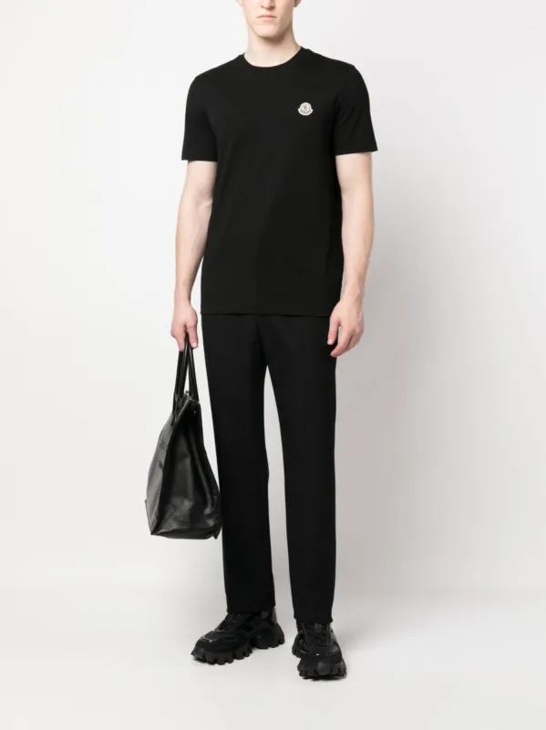 Moncler. Logo T Shirt Black sold by Klay UK