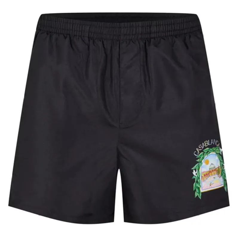 Casablanca Larch De Tennis Swim Shorts Black sold by Klay UK