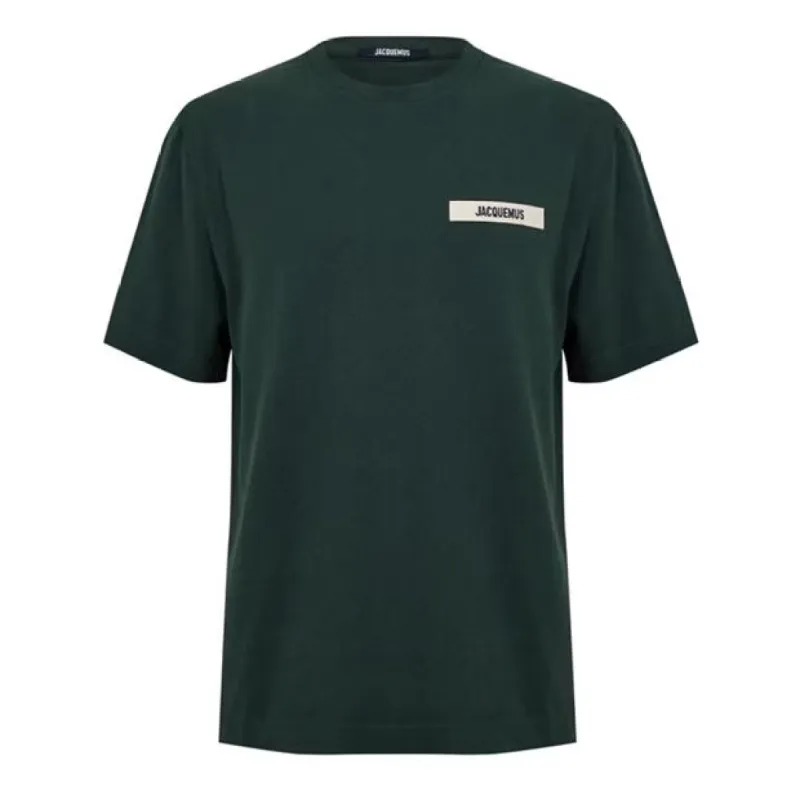 Jacquemus The Gros Grain Logo T Shirt Green sold by Klay UK