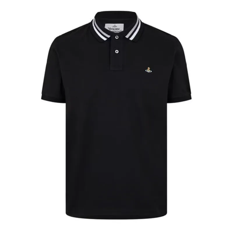 Vivienne Westwood Logo Polo Shirt Black/Grey made by Vivienne Westwood