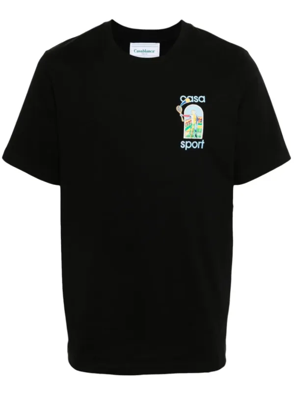 Casablanca Le Jeu Colore T Shirt Black sold by Klay UK