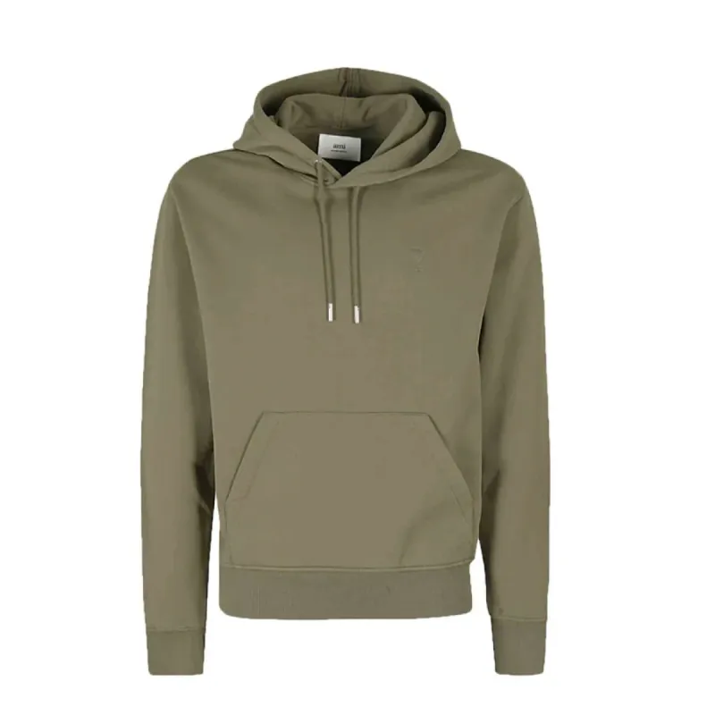 Ami Paris Logo Hoodie Taupe sold by Klay UK