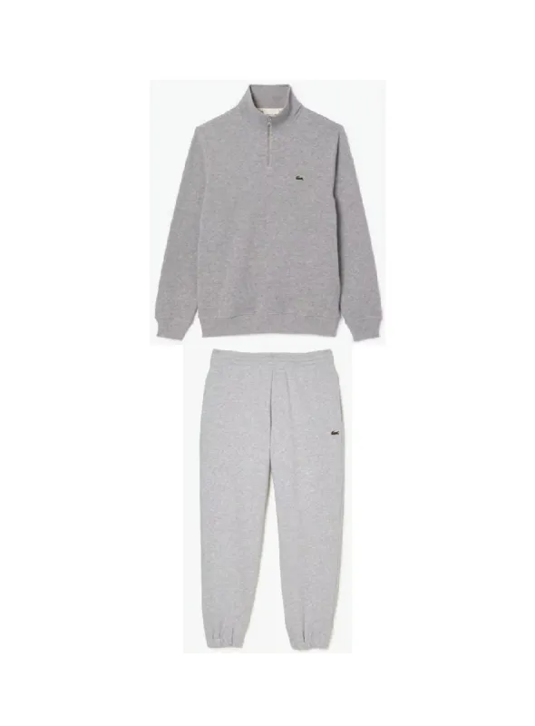 Lacoste 1/4 Zip Hoodie Full Tracksuit Grey sold by Klay UK