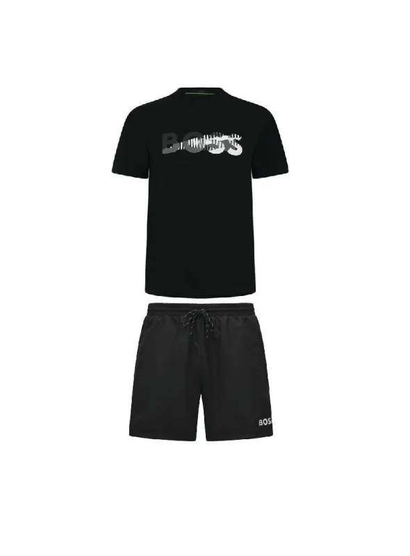 Hugo Boss Logo Print Shorts Set Black sold by Klay UK