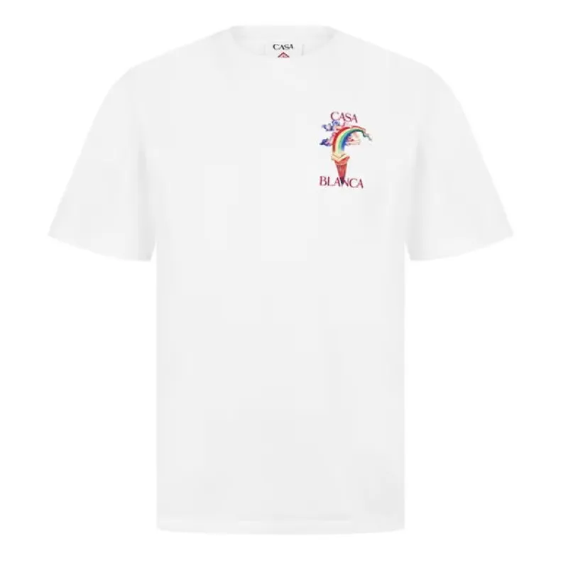 CASABLANCA Nature Teacher T-Shirt White sold by Klay UK