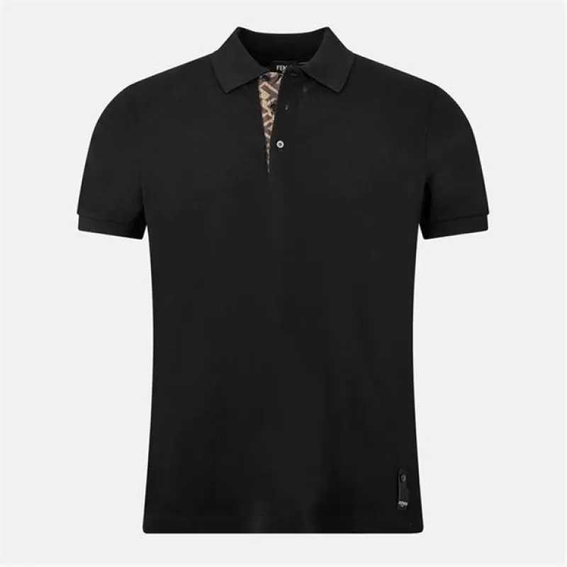 Fendi FF Detail Polo Black sold by Klay UK