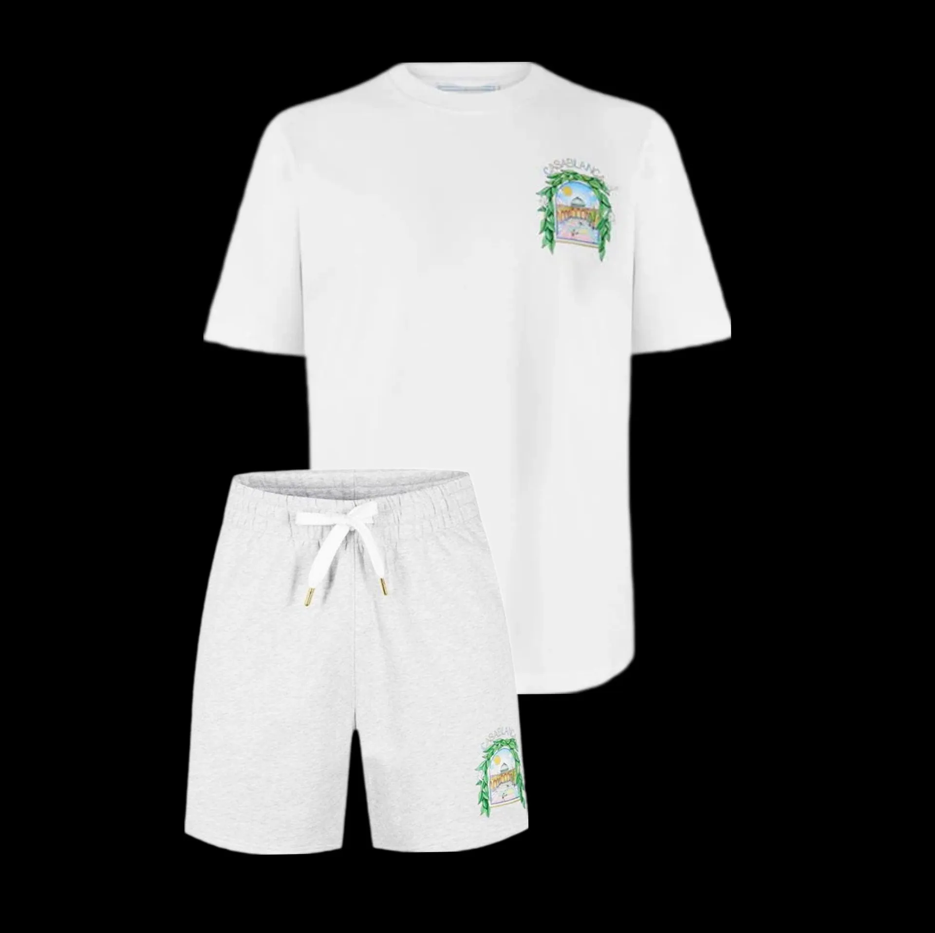 Casablanca L'Arche Shorts Set White/Grey sold by Klay UK