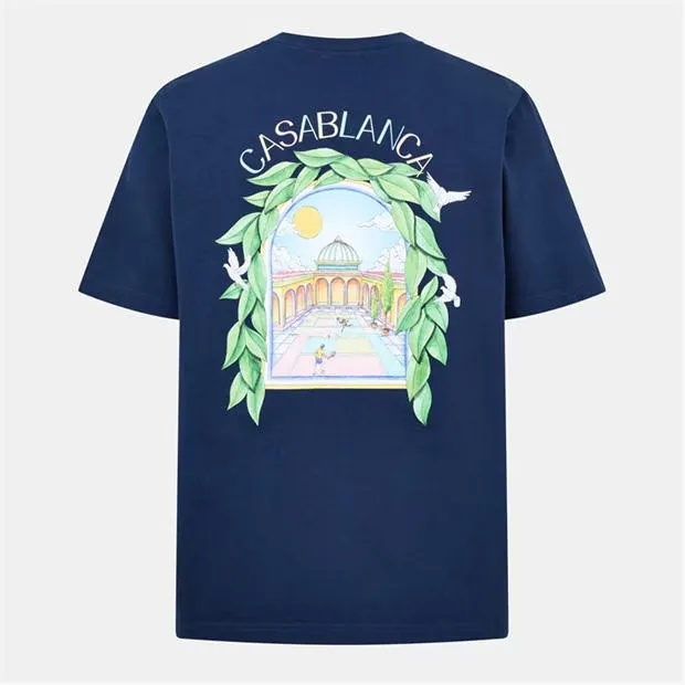 Casablanca Larche Tennis T Shirt Navy sold by Klay UK product image thumbnail 2