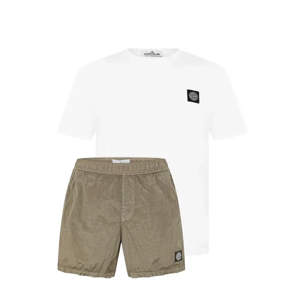 Stone Island Shorts Set Beige/White sold by Klay UK