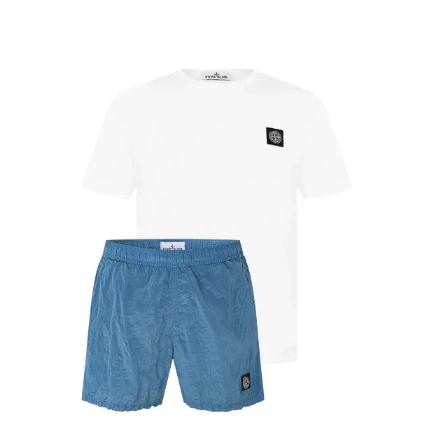 Stone Island Shorts Set Carta/White sold by Klay UK