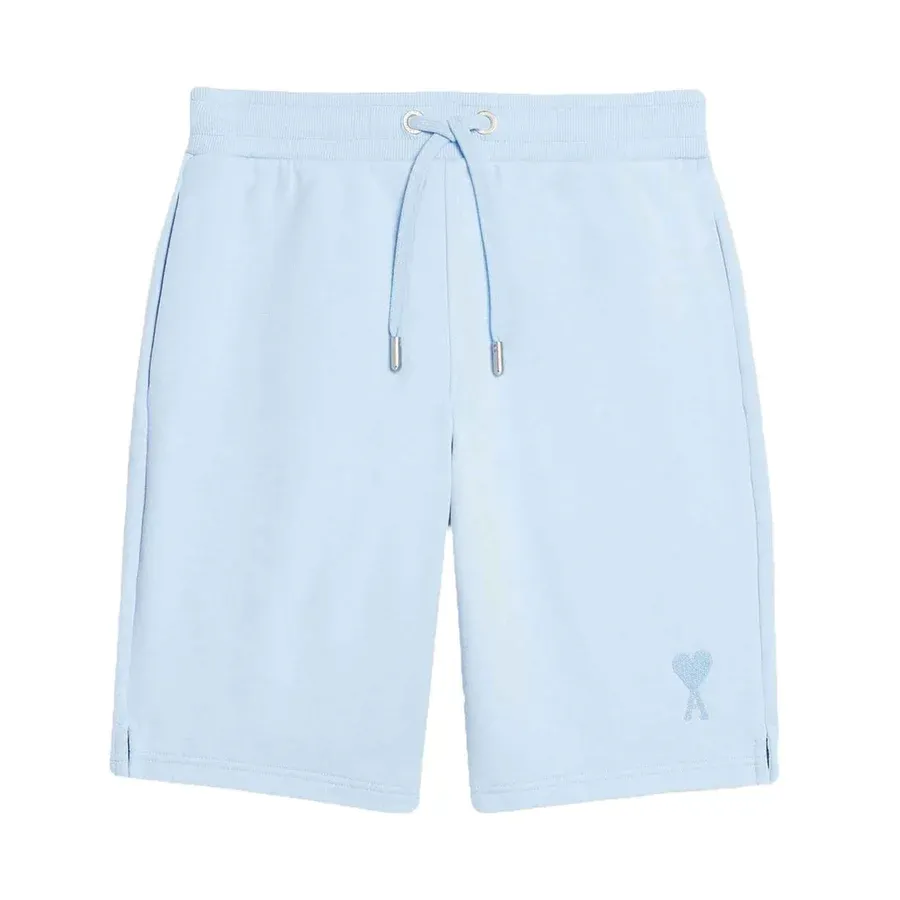 Ami Paris Logo Shorts Pale Blue sold by Klay UK