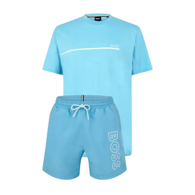 Hugo Boss Storm Shorts Set Aqua Blue sold by Klay UK