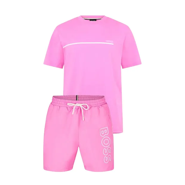 Hugo Boss Storm Shorts Set Bubblegum Pink sold by Klay UK
